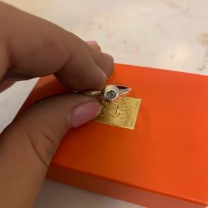 James Avery aqua marine birthstone ring